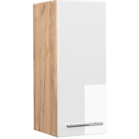 Pensile da cucina Fame-Line, Bianco lucido, 30 cm, Vicco