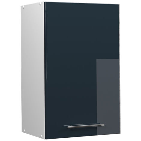 Pensile da cucina Fame-Line, Blu scuro lucido, 45 cm, Vicco