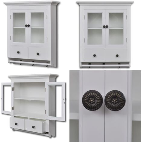 Pensile da Cucina in Legno con Anta in Vetro - Mobile da cucina - Ante in vetro