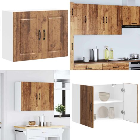 Pensile da Cucina Kalmar Legno Vecchio in Legno Multistrato - Pensile da cucina - Armadio in legno