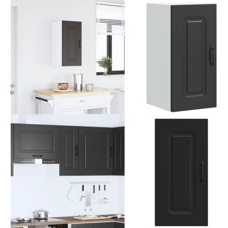 Pensile da Cucina Kalmar Nero in Legno Multistrato - Pensile da cucina - Armadio in legno
