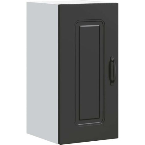 Pensile da Cucina Kalmar Nero in Legno Multistrato vidaXL