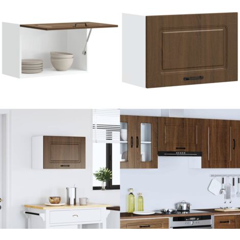 Pensile da Cucina Kalmar Rovere Marrone in Legno Multistrato - Armadio da cucina - Armadio a parete