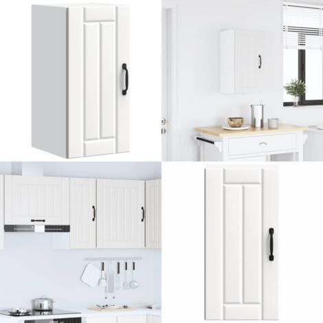 Pensile da Cucina Lucca Bianco in Legno Multistrato - Armadietto da cucina - Armadietto a parete