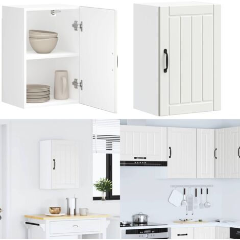 Pensile da Cucina Lucca Bianco in Legno Multistrato - Armadio pensile - Armadio da parete