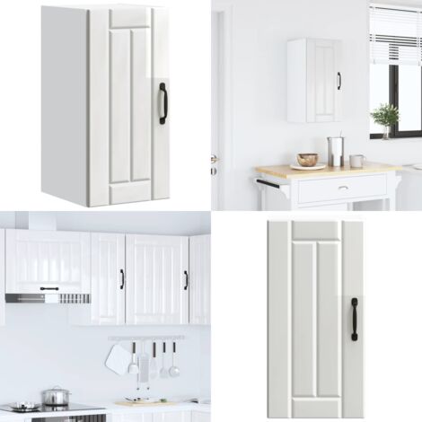 Pensile da Cucina Lucca Bianco Lucido in Legno Multistrato - Armadio pensile - Armadio da parete