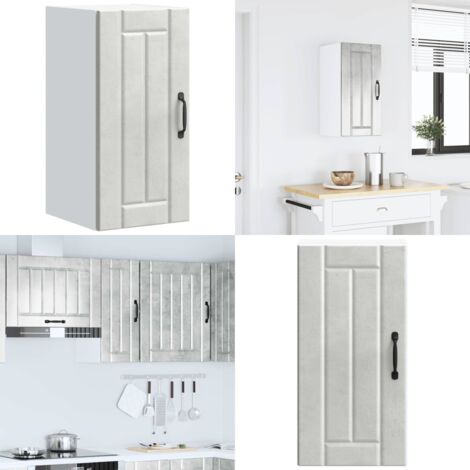 Pensile da Cucina Lucca Grigio Cemento in Legno Multistrato - Armadio da cucina - Armadietto da parete
