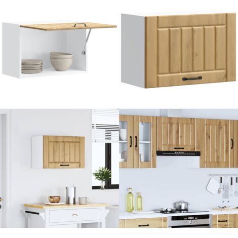 Pensile da Cucina Lucca Rovere Artigianale in Legno Multistrato - Armadio da cucina - Armadio a parete