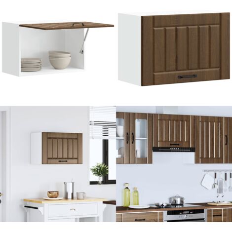 Pensile da Cucina Lucca Rovere Marrone in Legno Multistrato - Armadio da cucina - Armadietto da parete
