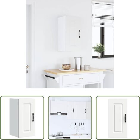 Pensile da cucina -  Pensile da Cucina Kalmar Bianco in Legno Multistrato