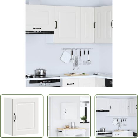 Pensile da cucina -  Pensile da Cucina Kalmar Bianco in Legno Multistrato