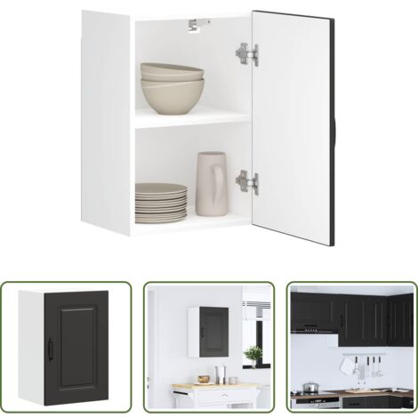 Pensile da cucina -  Pensile da Cucina Kalmar Nero in Legno Multistrato