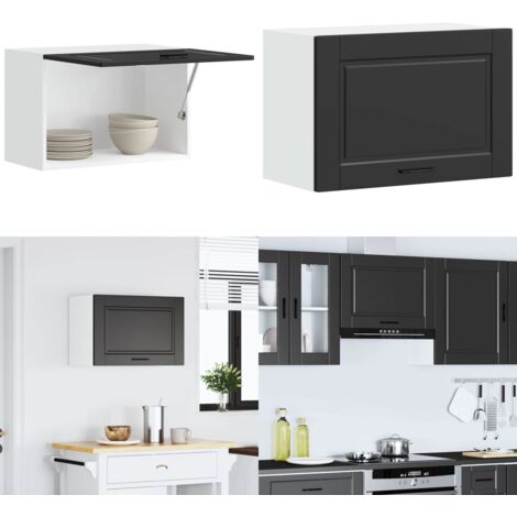 Pensile da Cucina Porto Nero in Legno Multistrato - Armadio da cucina - Armadietto da cucina