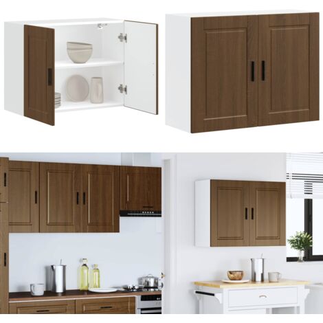 Pensile da Cucina Porto Rovere Marrone in Legno Multistrato - Pensile da cucina - Armadio in truciolato
