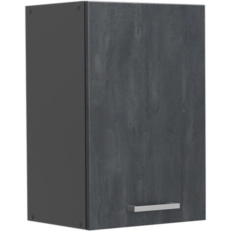 Pensile da cucina R-Line, Calcestruzzo nero, 40 cm, Vicco