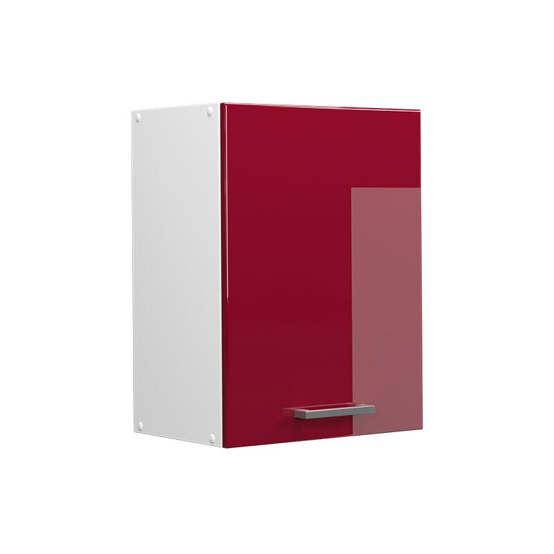 Vicco - Pensile da cucina R-Line, Rosso bordeaux lucido, 45 cm