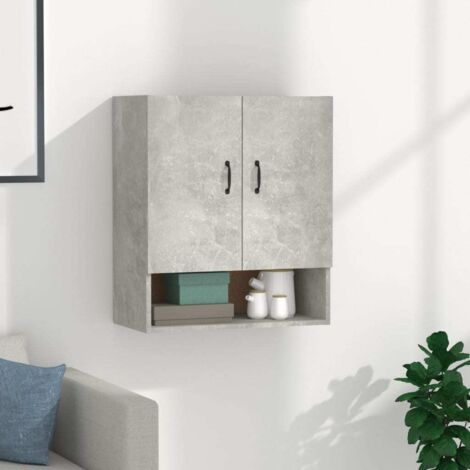 Pensile da Cucina,Armadietto a Muro,Armadio Sospeso da Parete Grigio Cemento 60x31x70 cm Legno Multistrato CNWI786322 BonneVie