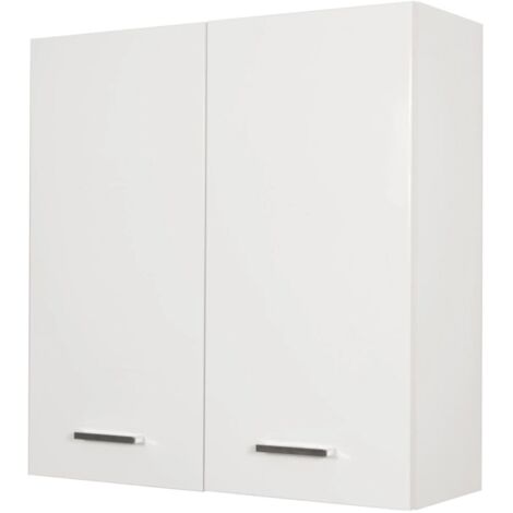 pensile doppio bianco lucido, 68x71x22 cm