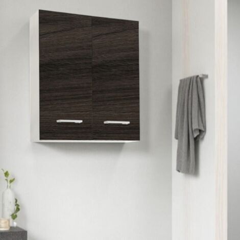 Pensile doppio sospeso Olmo Caffe' con maniglie cromate 60x22xh71 cm