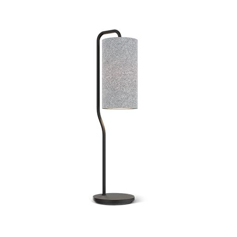 Pensile Lampe de table avec abat-jour rond structure noire, interrupteur sur cordon 1x E27