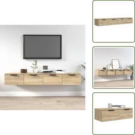 Pensili da parete - vidaXL Mobili Pensili 2 pz Rovere Sonoma 68x30x20 cm Legno Multistrato - Armadi in legno