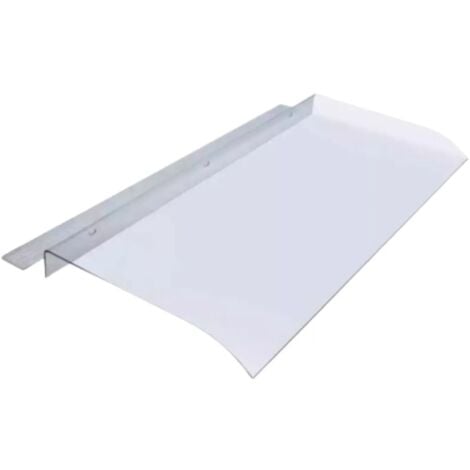 BRICOSHOP24 Pensilina Trasparente in Policarbonato Alveolare 120x44 cm Antipioggia