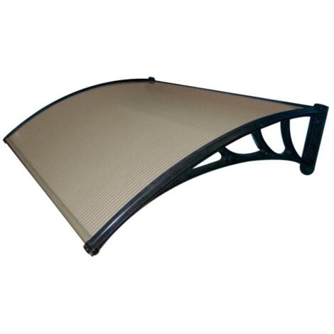 Pensilina anti pioggia e sole color marrone tettoia affiancabile modulare 100 x 60 centimetri