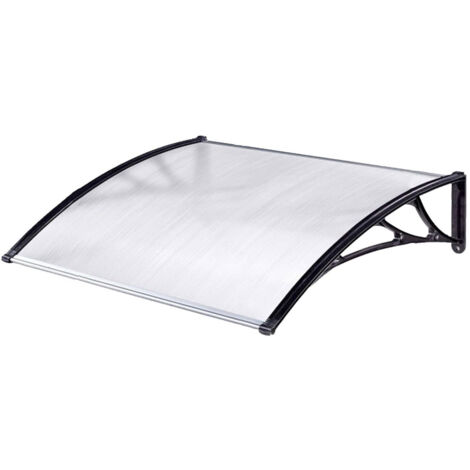Pensilina Da Esterno In Abs Con Copertura Alveolare Opalino 100x150cm Nera