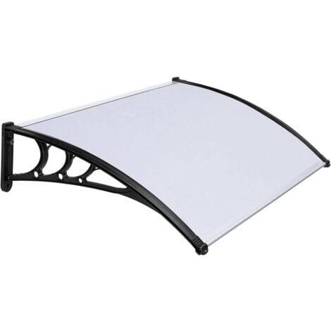 Pensilina in policarbonato compatto pensilina modulare tettoia per porte e finestre 120 x 80 centimetri
