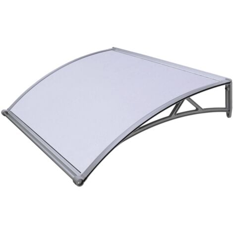 pensilina in policarbonato sanitano con sgocciolatoio grigio 140x90 cm