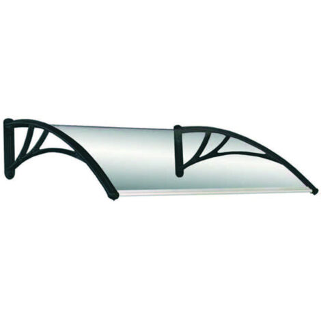 Pensilina in policarbonato trasparente da 120x80 cm con altezza di 23 cm - Modello Vette 06521