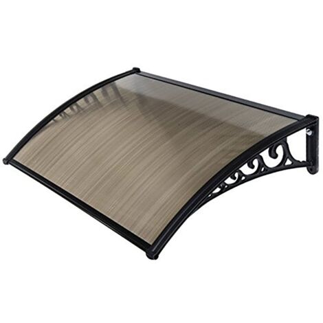 Pensilina Maya in Policarbonato Alveolare Fumè 100x80 cm Nero