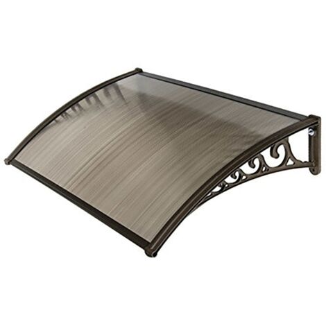 Pensilina Maya in Policarbonato Alveolare Fumè 120x80 cm Marrone