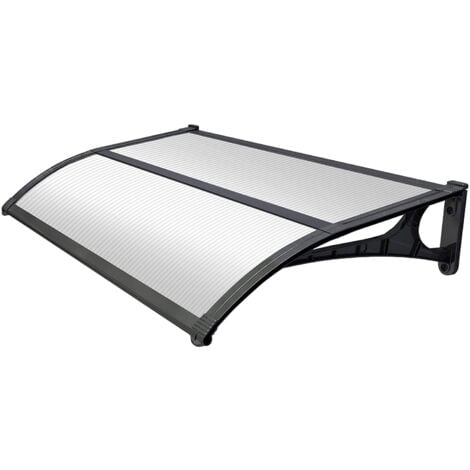 Pensilina modulare bianca tettoia per porte e finestre 135 x 100 centimetri