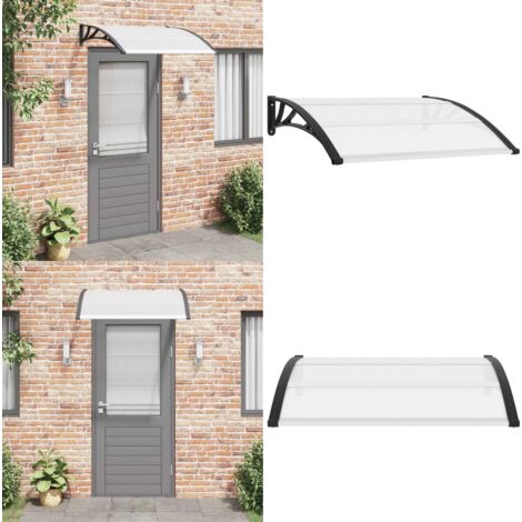 Pensilina per Porta 120x100 cm in PC - Protezione da pioggia - Tettoia in policarbonato