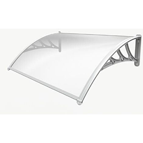 PENSILINA POLICARBONATO ALVEOLARE 100X80cm Trasparente Profilo grigio chiaro - TETTOIA da esterno