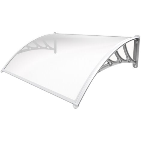 PENSILINA POLICARBONATO ALVEOLARE 120X100cm Trasparente Profilo grigio chiaro - TETTOIA da esterno