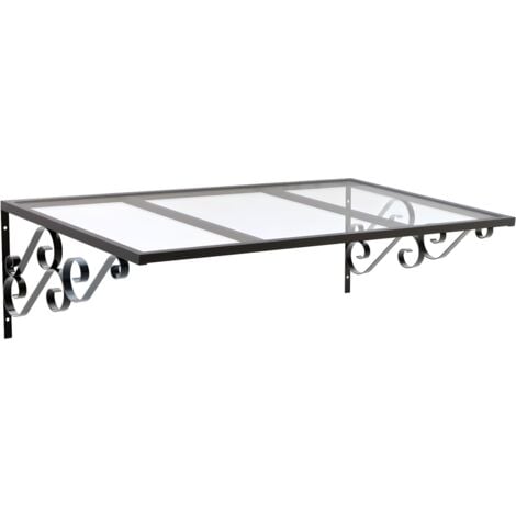 Pensilina stile di charme AMBAN in alluminio - 150x80 cm