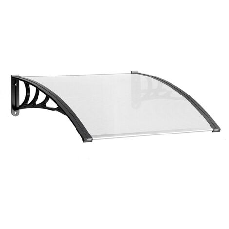 Pensilina Tettoia Modulare Tetto Esterno Alveolare Policarbonato Resistente Trasparente - 120x80 Cm