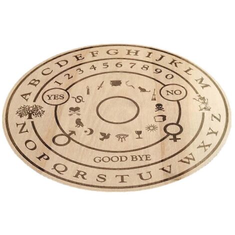 Pentacle astrologique en bois, plateau d'autel, dessous de verre divinatoire, tapis de sorcellerie