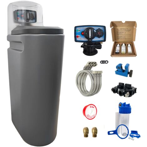 Pentair – Adoucisseur d'eau 20L – Vanne chronométrique Fleck 5600 MC – Certifié ACS – Installation facile avec accessoires inclus