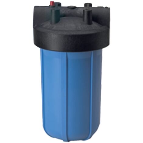 PENTAIR - Alloggiamenti Big Blue - Contenitore filtro Acqua - Per Cartucce Big Blue 10'' - Nero/Blu 1 ½" I/O - Con Rilascio Di Pressione