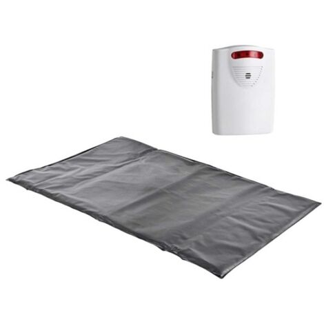 PENTATECH Tapis de contact avec alarme sans fil TMF01 noir 95 dB 33621 C062252