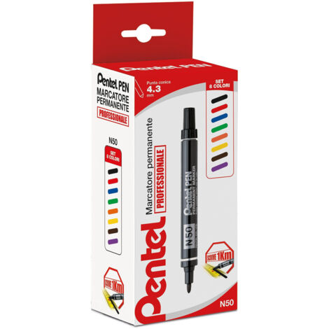 Pentel N50-8 evidenziatore 8 pz Tipo di punta Multi