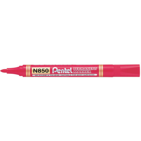 Pentel N850 Marcatore Permanente Punta Conica 4,5 mm Inchiostro Rosso Tratto 2,0 mm