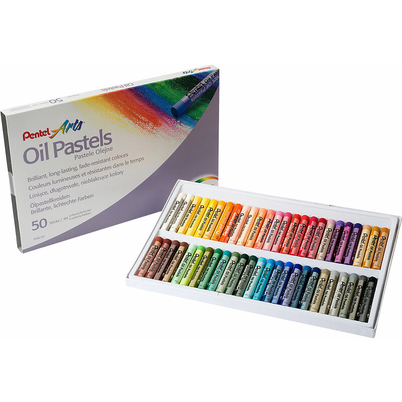 PHN50 Oil Pastels - Pack of 50 - Pentel