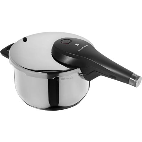 Pentola a Pressione WMF Perfect Premium 4,5L in Acciaio Inox Cromargan Lucido 18/10, 2 Livelli, 3 in 1, adatta a Gas e Induzione, con Indicatore di Cottura, Manopola di Controllo, Fondo TransTherm, La