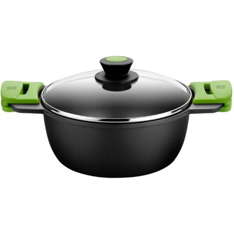 Pentola alta con coperchio alluminio pressofuso 32cm prior 400332 bra