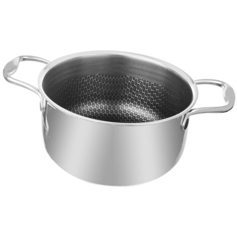 PENTOLA ANTIADERENTE IN ACCIAIO INOX PER PIANO COTTURA A INDUZIONE, GRANDE 7 L