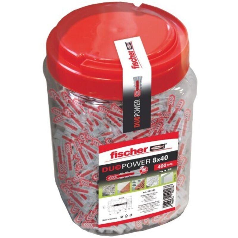 Cheville DuoPower 8x40 (400 unités) - FISCHER